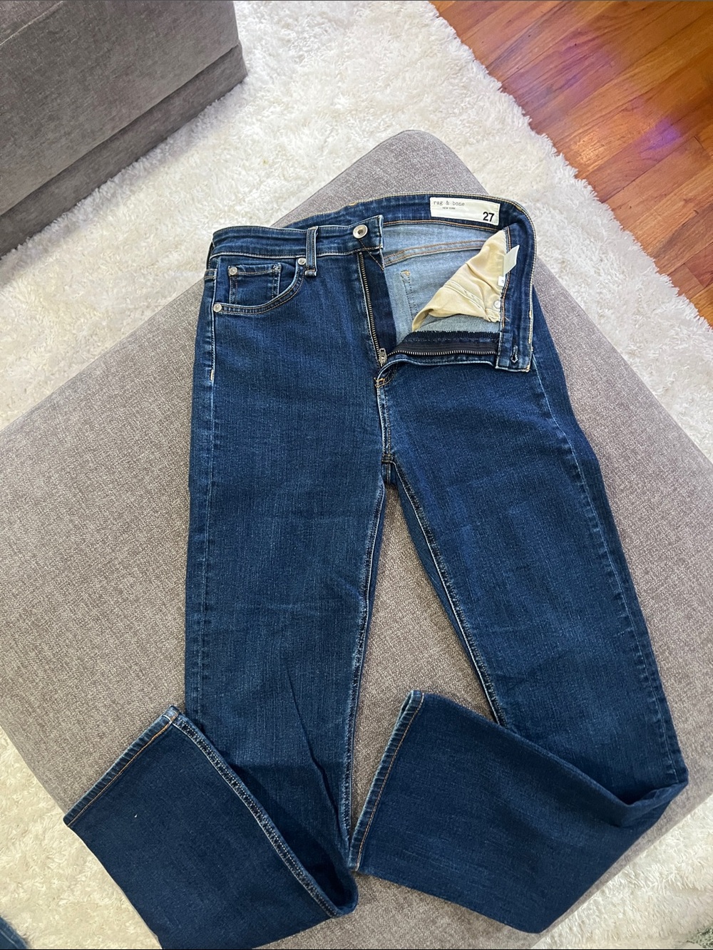 Women Rag & bone Dark Blue Denim Jeans - Size 27
